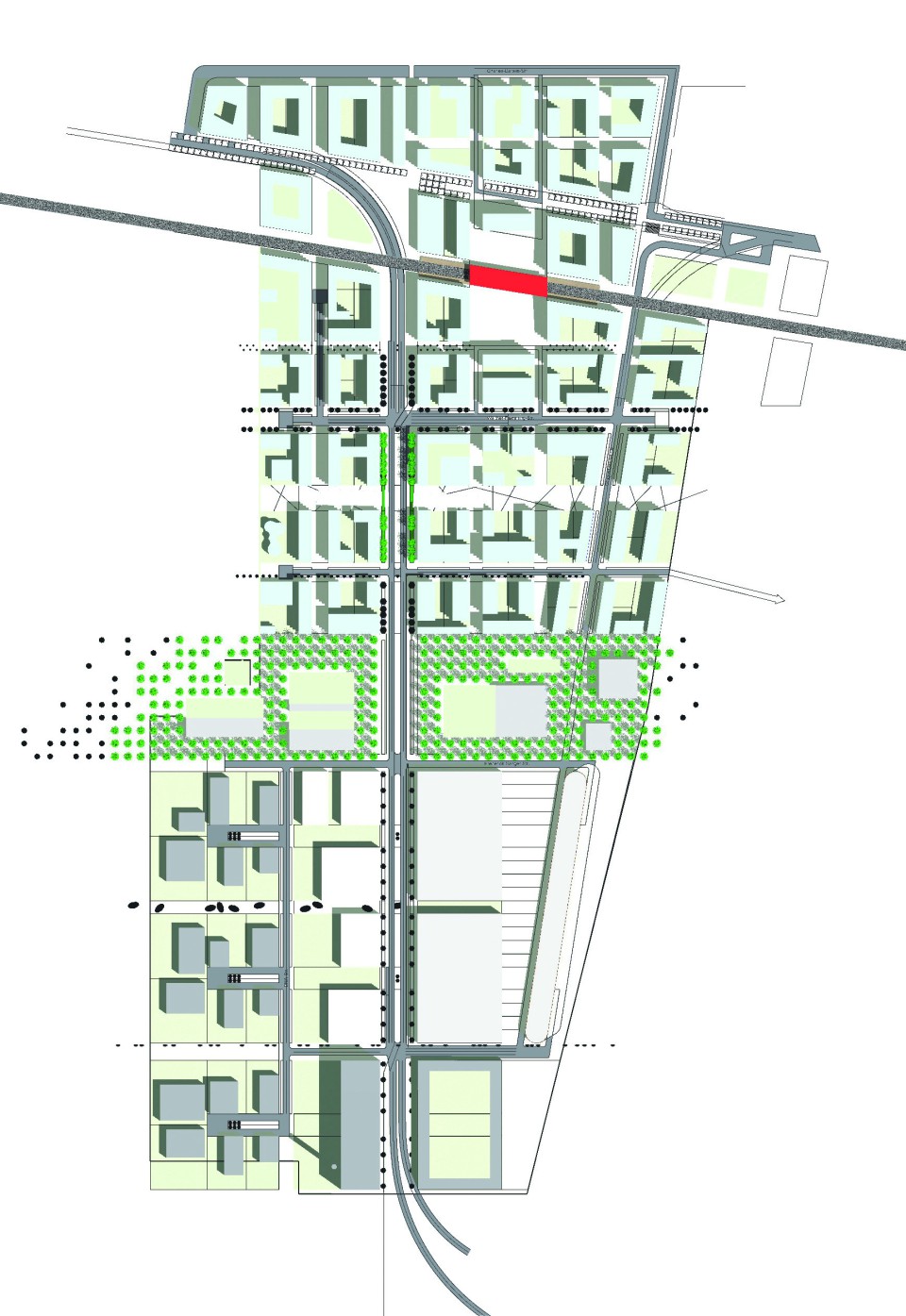 Freiham, Lageplan OSA Ochs Schmidhuber Architekten